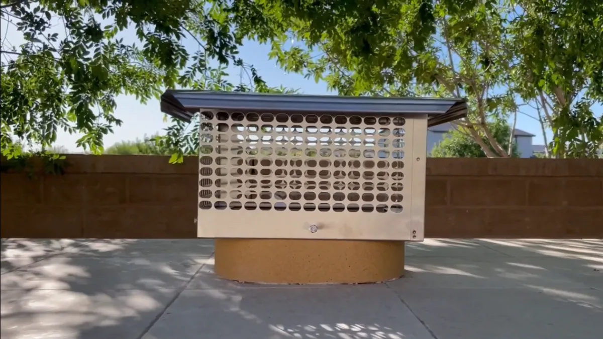 Varying chimney wildlife entry points and mesh screen caps
