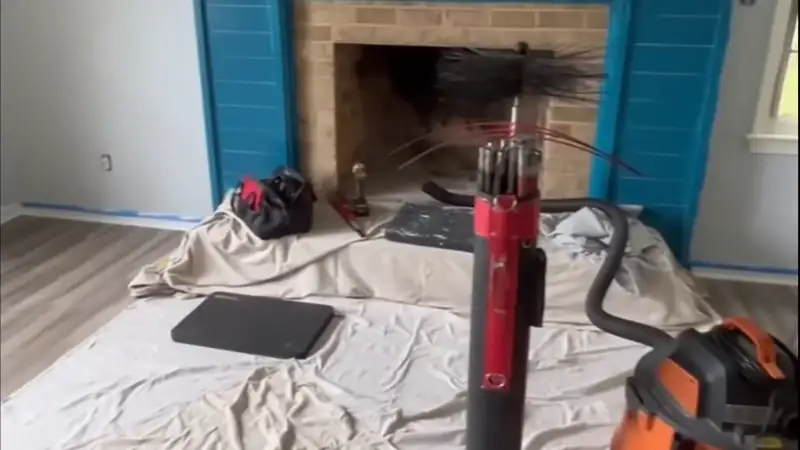 Floor protection runner and hearth safety cloths setup