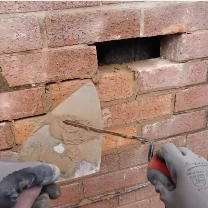 Individual damaged brick replacement process