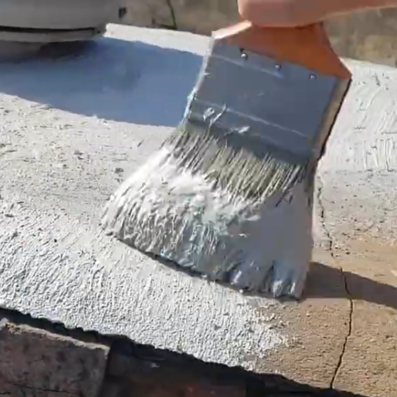 A concrete chimney crown repair with waterproof sealer